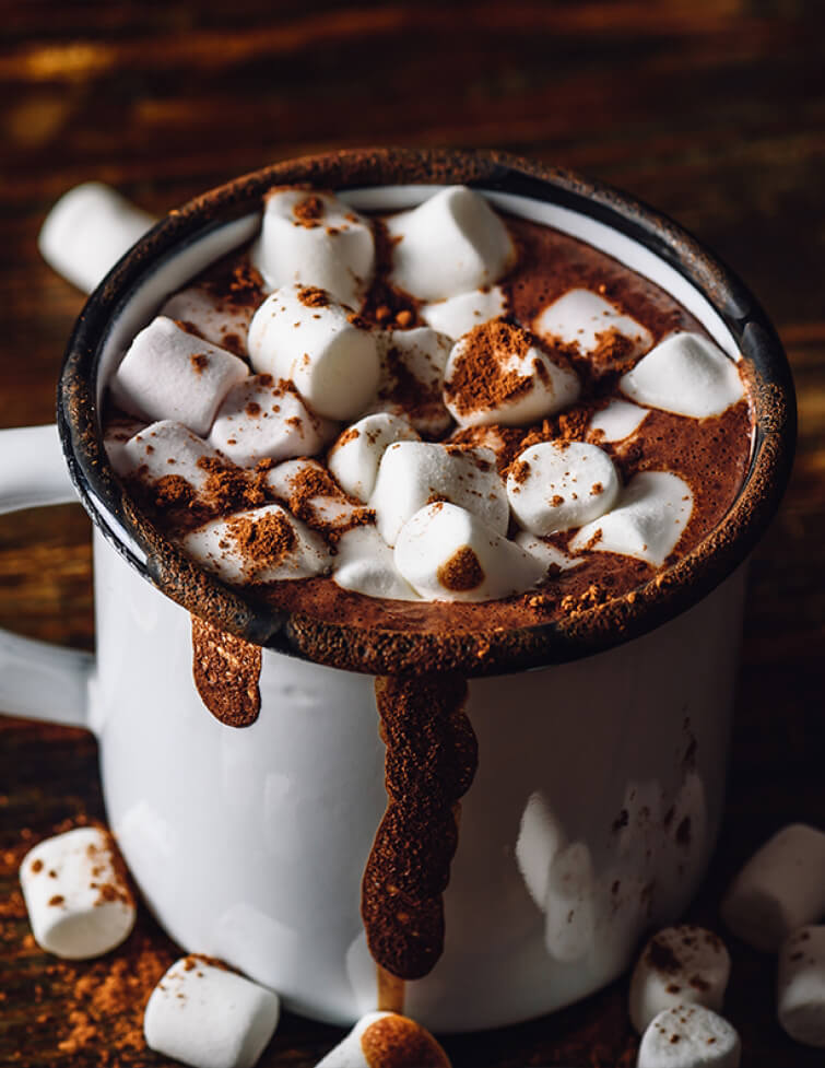 Chocolat chaud aux marshmallows