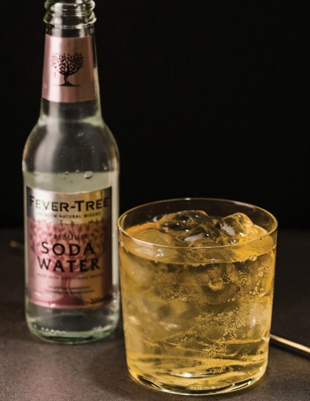 Whiskey and soda with spring water Favuzzi Food Distributor Canada